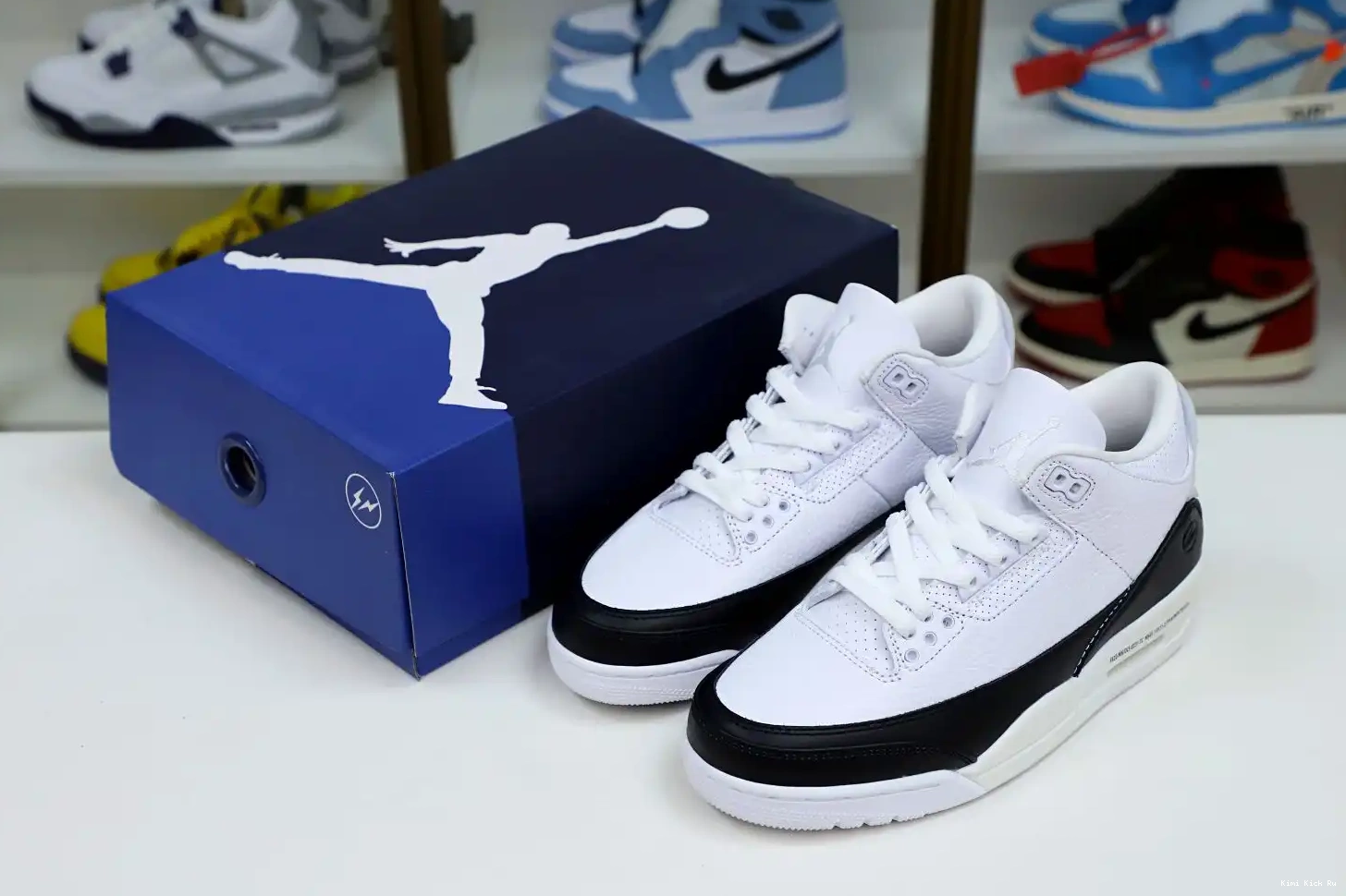 'WHITE' JORDAN DESIGN FRAGMENT RETRO 3 X AIR SP Kimikick 0703